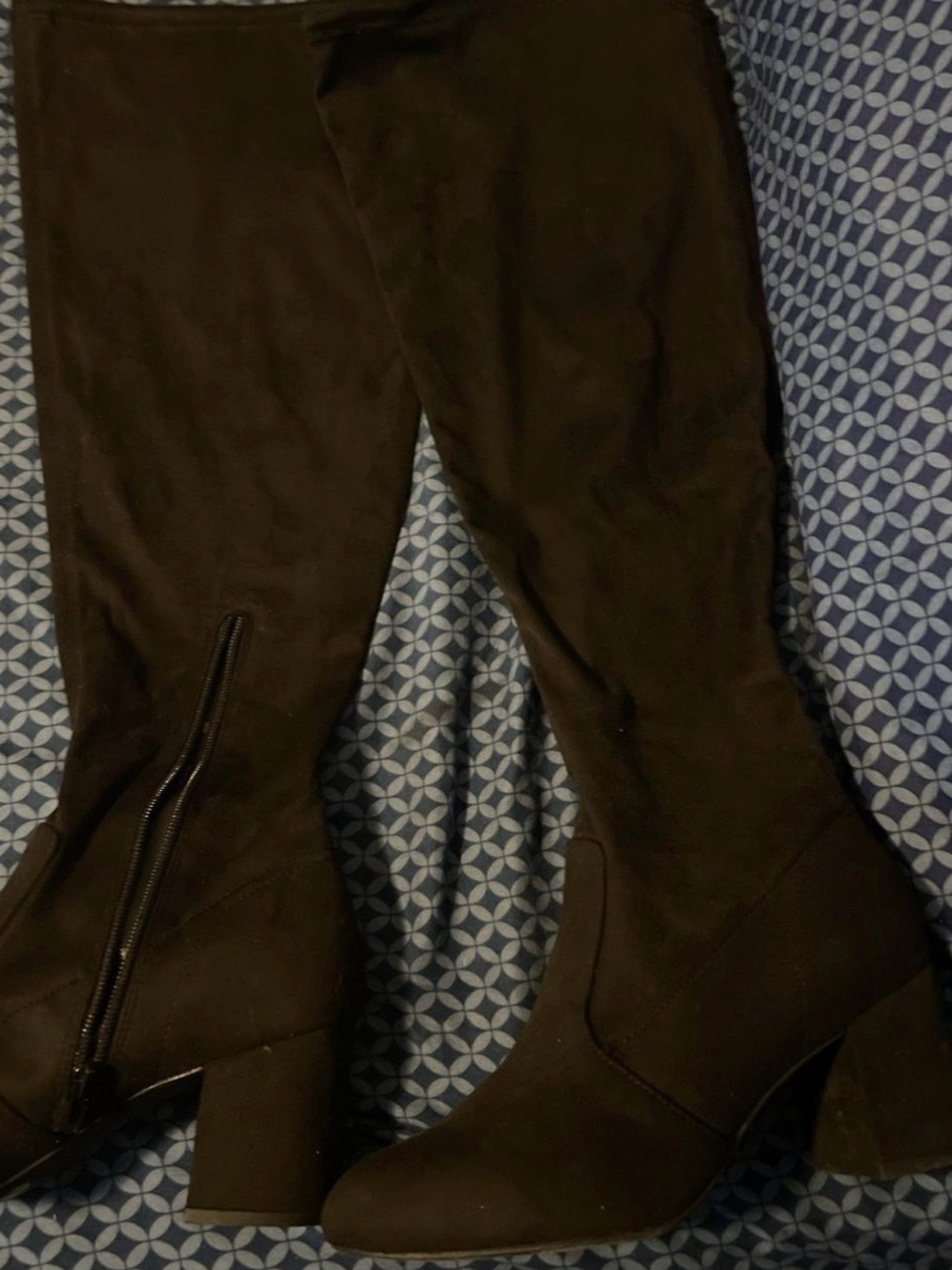 Supreme Black Over-the-Knee Block Heel Boots